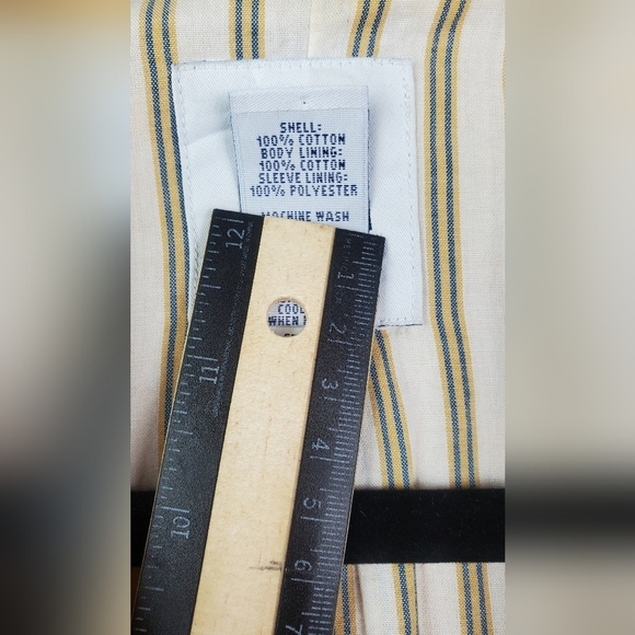 Gap BLAZER Women 1 MUSTARD YELLOW GOLD Corduroy LINED 3-Button ACADEMIA Preppy - Picture 8 of 11